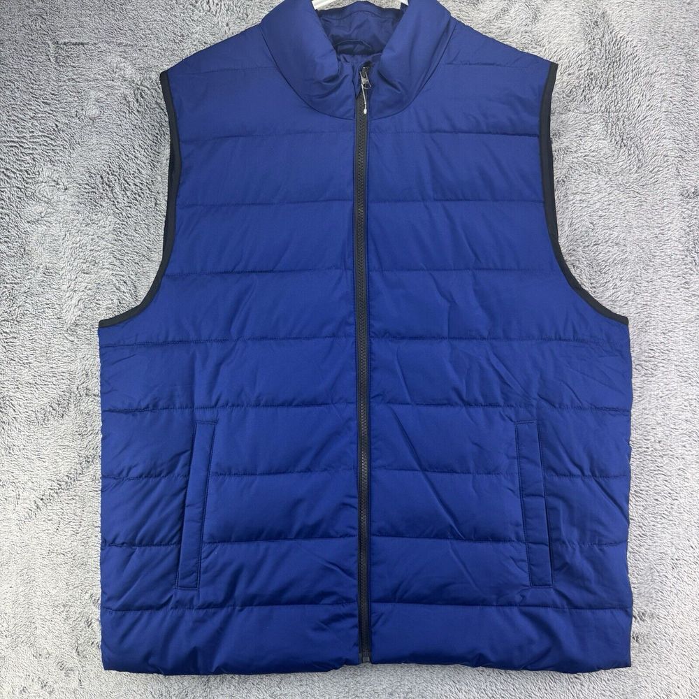 NWT GAP Men's Puffer Vest Sz XL Blue Cold Control Waterproof Relaxed Fit‎